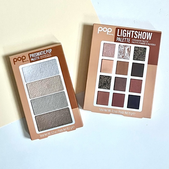 🏷️ POP Beauty set of 12 neutral metallic glitter eye shadow set palette - Picture 16 of 16
